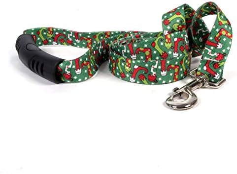 Žuti pas dizajn Božić čarape EZ-držanje pas povodac sa udobnom ručkom, mali / srednji