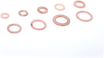 Favomoto Shim 200pcs 9 Metalne podloške za perilice od nehrđajućeg čelika Metalne šimne bakrene bakrene podloške za bakrene perilice brtvene prstene ravne perilice mesingane podloške za perilice ravne pratene prateće