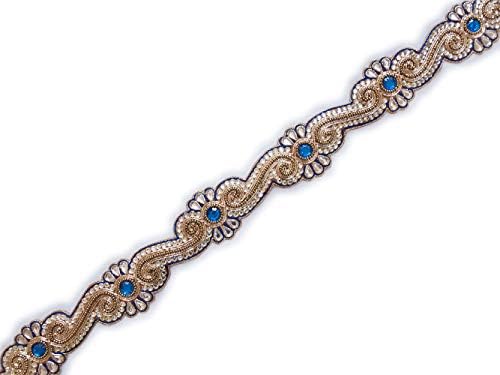Baština Trgovačka plava perla šivaće obloge zlatnog poluga i perlica 1 široki 1,5 metara