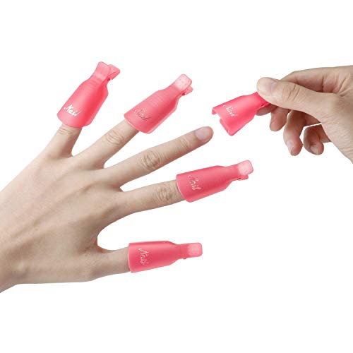 10kom kopče za uklanjanje laka za nokte akril Nail Art Pain Off Clip Caps Wrap Cleaner komplet