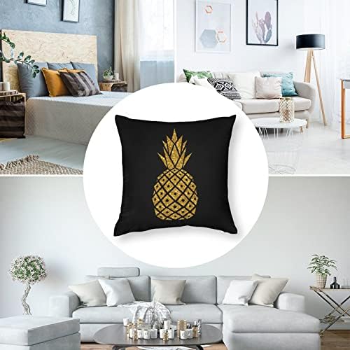 Zlatni jastuk od ananasa za bacanje sa jastukom sa zatvaračem za jastučnice sa zatvaračem Zaštitnik za kauč na