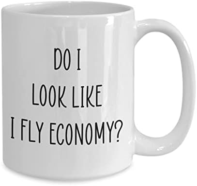 Smiješna šolja za žene da li izgledam kao da letim ekonomična šolja smiješna keramička šolja za kafu ili čaj novost kreativnost šalice za piće jedinstveni poklon 11 oz