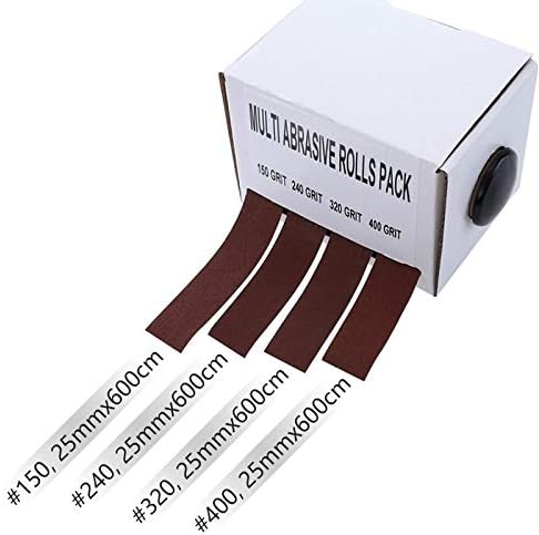 Xucus brusni papir za izvlačenje brusne tkanine brušenje 4kom 25mm6m brusne trake mekani brusni papir rolna za drvene strugače automobilski brusni papir