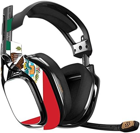 Kompatibilan kože Kompatibilan sa ASTRO A40 3RD generativnim slušalicama - Meksička zastava Zaštitna, izdržljiva i jedinstvena poklopac zamotača vinil naljepnica jednostavan za primjenu, uklanjanje i promjenu stilova izrađenih u SAD-u