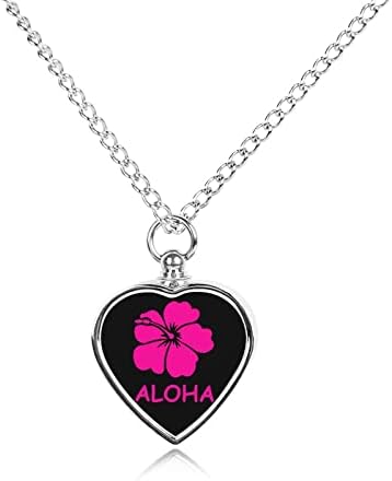 Aloha Havajski cvijet Pet spomen urna Privjesak Ogrlica za uspomenu kremiranje nakit za pepeo
