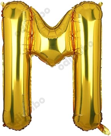 40-inčni veliki zlatni slom m folija baloni Helluum Golden Big Alphabet Mylar Balloon za rođendanski