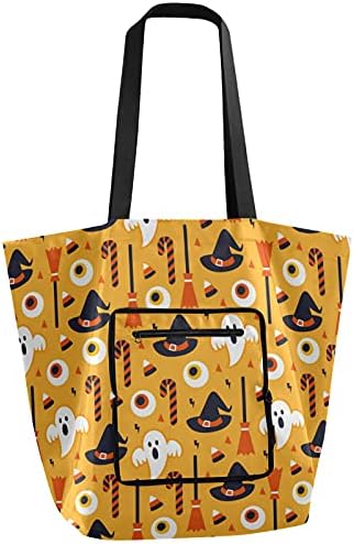 Ghost Skull Happy Halloween sklopiva torba za višekratnu upotrebu torba za namirnice teška Školska torba torba za kupovinu za sportska Radna putovanja i teretanu