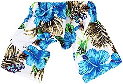 Midlee Blue Hibiscus Hawaiian Hotsas za pse - Pet Boy Plivanje odijelo Trups Outfit