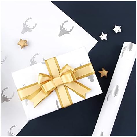 Zjhyxyh 10pcs Božićni kraft papir za pakovanje vjenčanje Jednostrani bronzički tisak za poklone Pakiranje