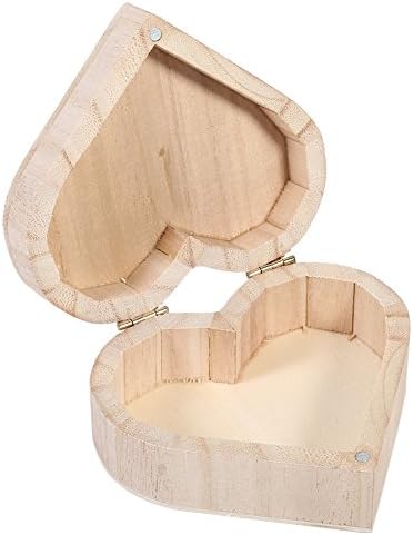 Kuidamos drvene kutije za nakit, drvo za skladištenje drveta Bow Wood Heart kutija za skladištenje za skladištenje srca srca za moderan izgled