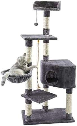 ZLXDP Multi-Level Cat Tree Play House Climber Activity Center Tower Hammock Condo Furniture
