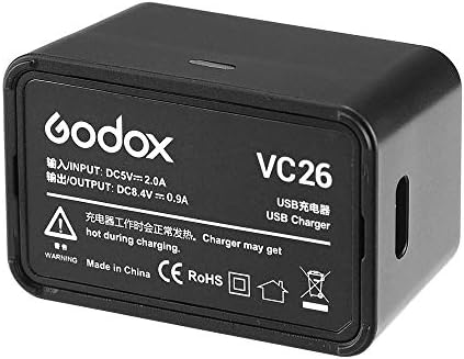 Godox VC26 USB punjač baterije DC 5V ulaz DC 8,4V izlaz za punjenje Godox V1S V1C V1N V1F V1O V1P Okrugla flash baterija