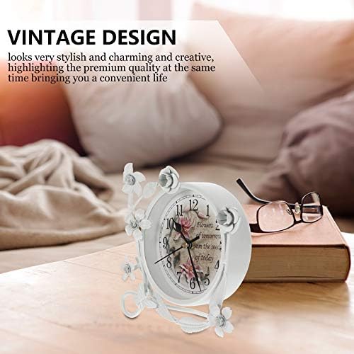 Bestsporble 1pc Sat sa stolom u stilu Europskog stila Isključak sat Retro Desktop Clock Dnevna soba Dekor