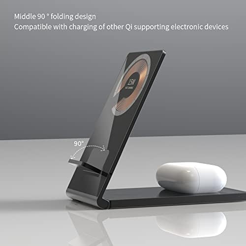 Yalander Magnetic Magsafe 3 u 1 stanica za punjenje za iPhone 14/13/12 Pro Max, bežične slušalice & punjač za sat za Apple, Tiktok trend Items, putne potrepštine & amp; dodatna oprema,stalak za Android telefone