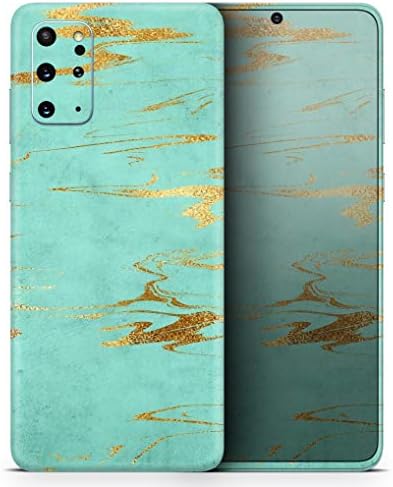 Dizajn Skinz Mint Mramorna i digitalna zlatna folija V2 Zaštitni vinilni ukras zamotavanje kože Kompatibilan je sa Samsung Galaxy S20