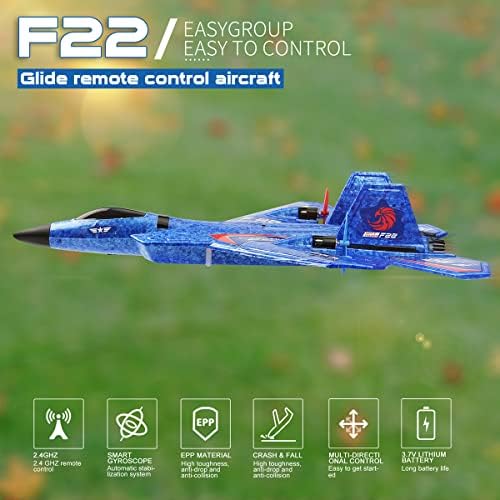 RC avion, F22 RC avion Fighter spreman za letenje, 2,4 GHz 2 kanalna ravnina daljinskog upravljača,