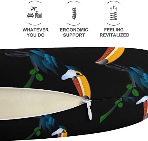 Slatka toucan ptica putni jastuk u obliku vrata u obliku za glavu i vrat jastuk za glavu pjene za glavu pjene