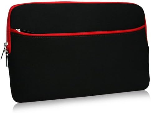 Boxwave Case kompatibilan s Toguard D126 - Softsuit sa džepom, mekani torbica Neoprene poklopac sa zatvaračem za poticaj za Toguard D126 - Jet crni s crvenom oblogom