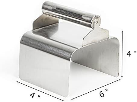 Pejzažna gleterica od nerđajućeg čelika za beton 4 x 6 x 4 alat za beton za ivičnjak pravougaonik Edger cementni Model alat za izradu sa ručkom i nožem za Kit