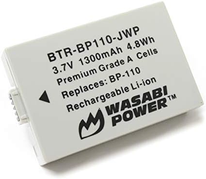 Wasabi Električna baterija za Canon BP-110 i Legria HF R26, Legria HF R28, Lengria HF R206, Vixia HF R20, Vixia HF R21, Vixia HF R200