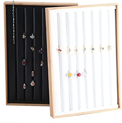 WENLII drveni nakit za izlaganje ladice za nakit Držač prstena ogrlice Organizator narukvice kutija za privjeske