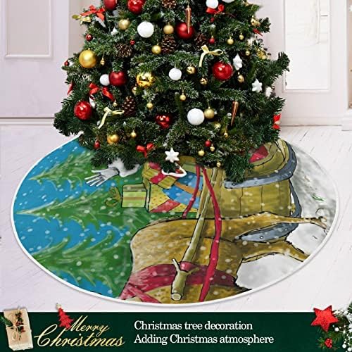 Santa Claus Snow Božić Božićno suknje 36inch Početna Dekor za Xmas Tree Suknje za Xmas Dekoracije stabla Holiday vjenčani ukras