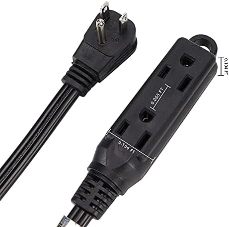 EP 6 FT 3 izlazni kabel sa ravnim utikačem, 3 prong-uzeto, 16/3 SPT-3 izdržljiv kabel za napajanje