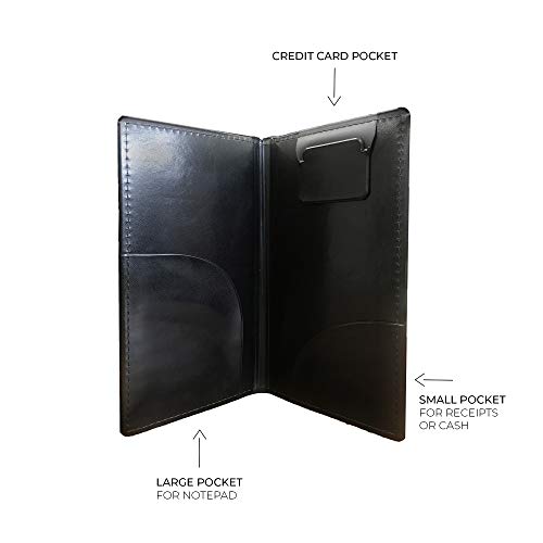 Risch dvostruki panel za provjeru, podstavljeni vinil sa 2 džepa, držač kreditne kartice i hvala utisnut u metalik zlato, crno, 5x 9