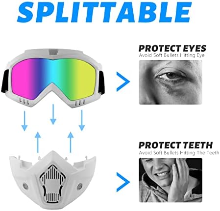 Borola taktička maska, Retro naočare za motocikle sa uklonjivom maskom za lice, zaštitne naočare