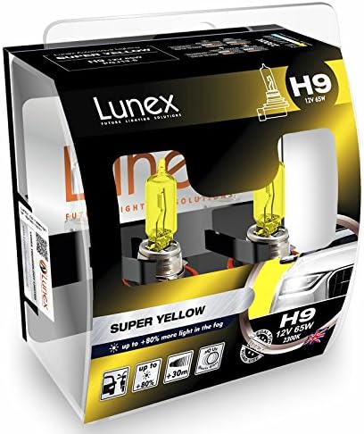 Lunex H9 Super žute farove halogene magle žarulje 709 12V 65W PGJ19-5 2300K Duobox