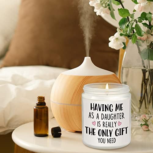 Mother Day Pokloni za mamu, najbolji mama Rođendanske poklon Ideje - Lavande mirisne svijeće s toplim riječima, traje 35h - smiješan poklon za roditelje iz kćeri, savršene mame