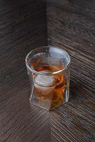 Lemonsoda naočare za viski sa dvostrukim zidom - Šesterokutni dizajn-Set od 4-300 ml - elegantne naočare