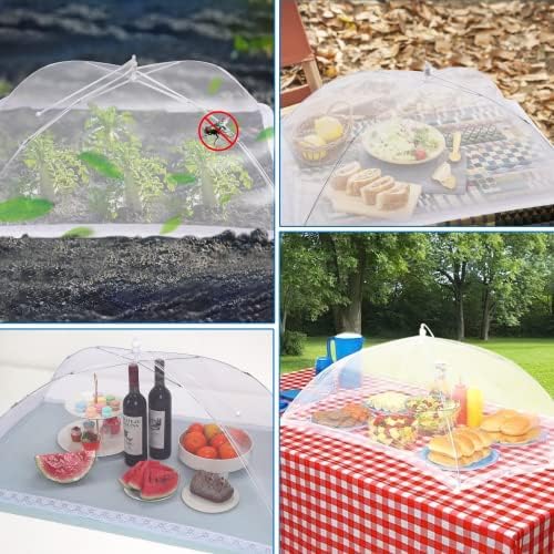 4 kom Extra Large Mesh food Cover šator kišobran navlake za hranu za vanjske Pop-up mreže za višekratnu upotrebu mreže za zabave Piknici vanjski roštilj sklopivi