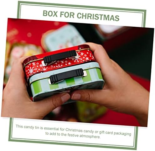 BESTOYARD 3kom Božić ukras metalni kontejner sa poklopcem Santa Claus ukras kolačići za Santa Cookie konzerve