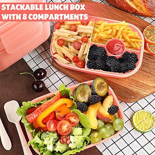 Slaganje Bento Box kutija za ručak za odrasle - 3 sloja sve-u-jednom kontejneri za ručak s više