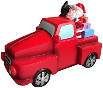 Xios božićni ukras Vintage Crveni kamion Decor ručno izrađen crveni kamioni model automobila za božićnu ukrasu ukras ukras životnog vijeka statua