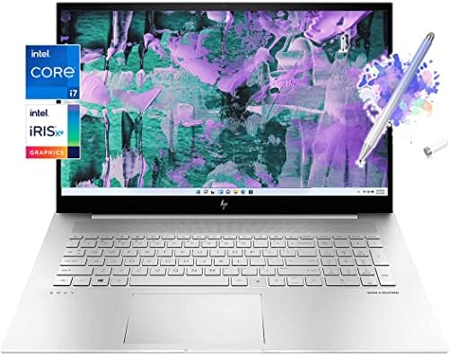 HP Envy 17inch Touchscreen Laptop| novi Intel Core i7-1255u| Windows11 / Wireless Wi-Fi6E| Thunderbolt4 USB4 Tip C / Tastatura sa pozadinskim osvetljenjem| čitač SD kartica / otisak prsta| olovka za olovku