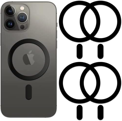 Metalni prsten ljepljivi prstenovi za naljepnice za Iiphone 12 13 14 15 case Converter Kit dodatna oprema, dodatak za naljepnice za magnetne adaptere za Auto Magnet, Crna, 4kom