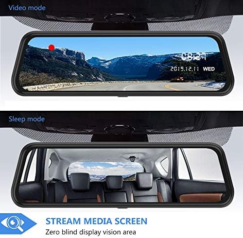 Rezervna kamera 10-inčna zrcala Dash Cam Dual objektiv prednja strana crtica 1080p Potpuna dodirna