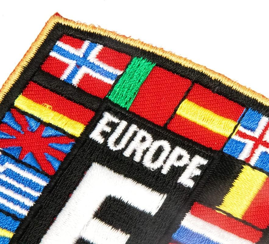 A-ONE GRČKA LEPEL PIN + Europa Nation zastava Aranžman Scutiformni logo Patch, grb zakrpa za kape Jeans Socks