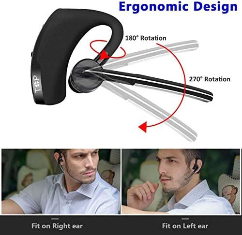 Bluetooth slušalice, bežični slušalica Besplatni stereo slušalica Poslovne slušalice u ušima ušima u ušima za uklanjanje buke Mic za poslovanje / ured / vozni poziv, posao za iPhone / Samsung / Android
