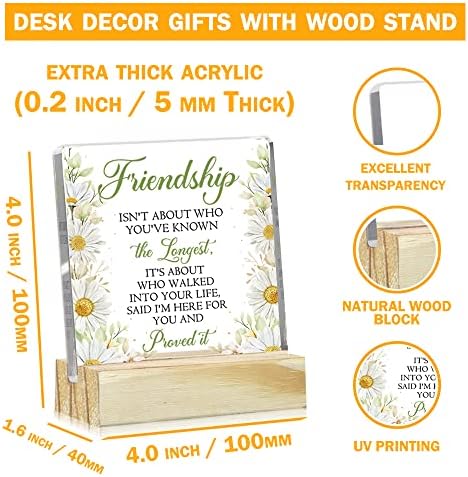 Pokloni prijateljstva za žensko prijatelju, pokloni za stol izrađeni u akrilnom drvetu Stol