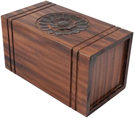 Urne za ljudski AHSES 11x6 - inča ugravirano veliko drveno kutija, čuva kutiju ručno izrađene muškarce Dodatna oprema za dodatnu opremu