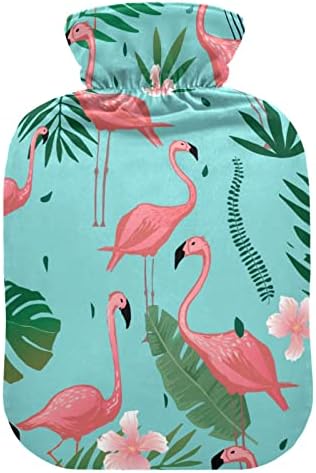 Flaše za toplu vodu sa poklopcem Pink Flamingo vreća za toplu vodu za ublažavanje bolova, ruke