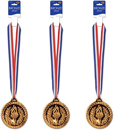 Beistle Velika nagrada Medalja s vrpcom-1 kom, 30-inčnim, crvenim / bijelim / plavim / bronzanim