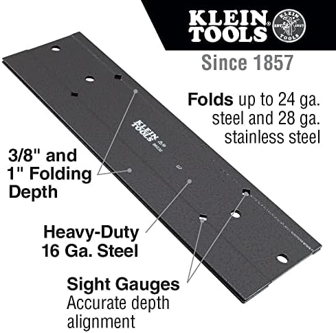Klein Tools 86532 metalni sklopivi alat za savijanje kanala 18 x 3-inčni preklopi do 24 ga CRSM i 28 ga Nerđajući