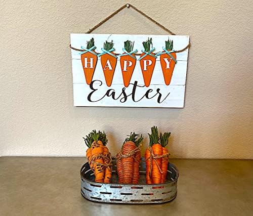 Garson Easter Carrot Decor 3 pakera Jute LifeSizeIze Zatvoreni stolni prostor CenterPiece nosač