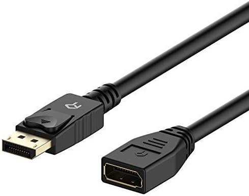 Rankie DP produžni kabel, DisplayPort muški do ženskog produženog kabla, 6 stopa, crna