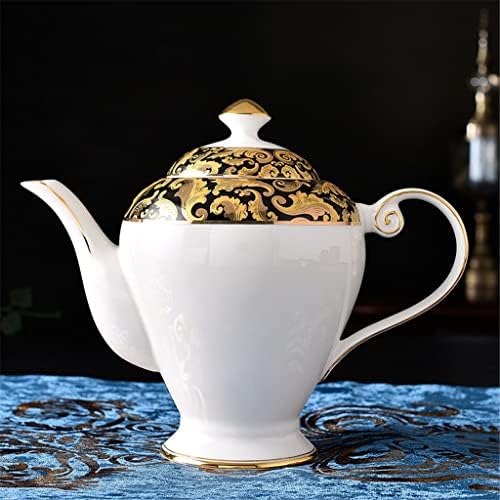 DNATS 15 kom klasični stil keramički čaj set zlatnog porculanskog pića za popodnevni čaj 6 osoba