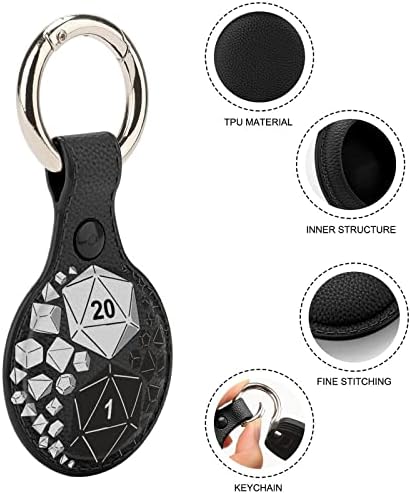 D20 Dice Yin Yang TPU futrola za AirTag sa privjeskom za ključeve zaštitni poklopac Air Tag Finder Tracker držač dodatne opreme za ključeve ruksak Kućni prtljag